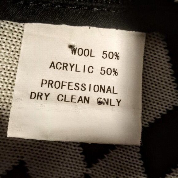 KNY Kourosh B&W Print Tie-Front Knit Wool Cardigan - Picture 7 of 7